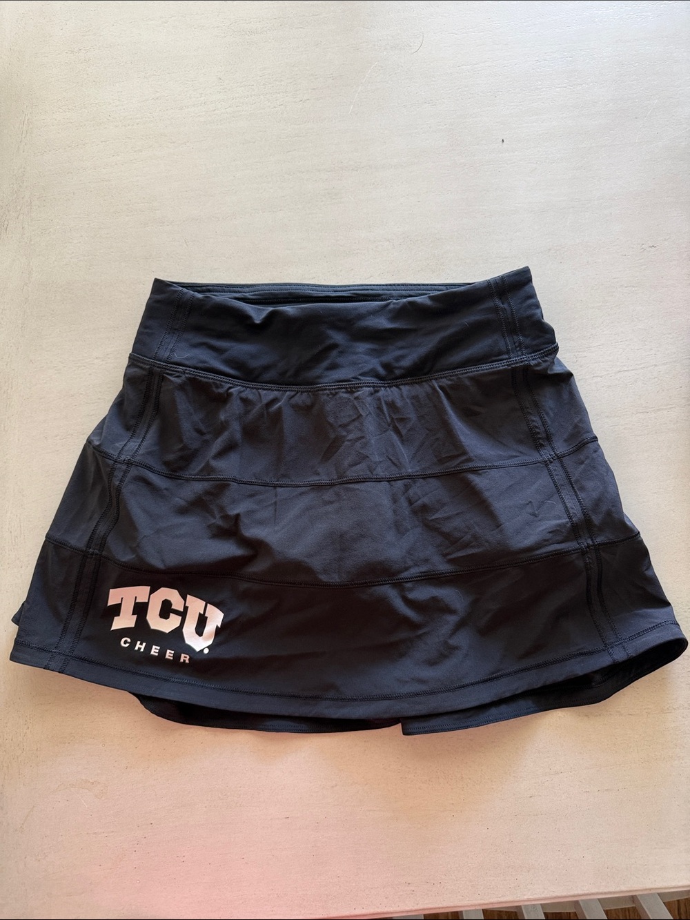lululemon athletica Black TCU Cheer Athletic Skort